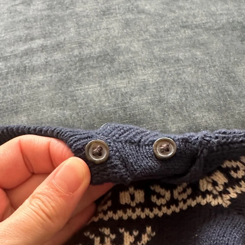 Ralph Lauren Navy and Cream Kids Sweater - Picture 5 of 6